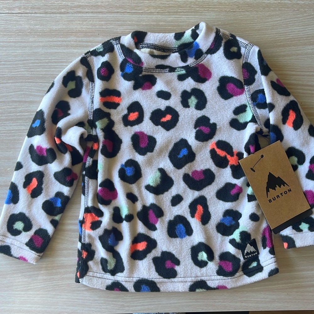 Burton 18 month leopard print fleece long sleeve shirt